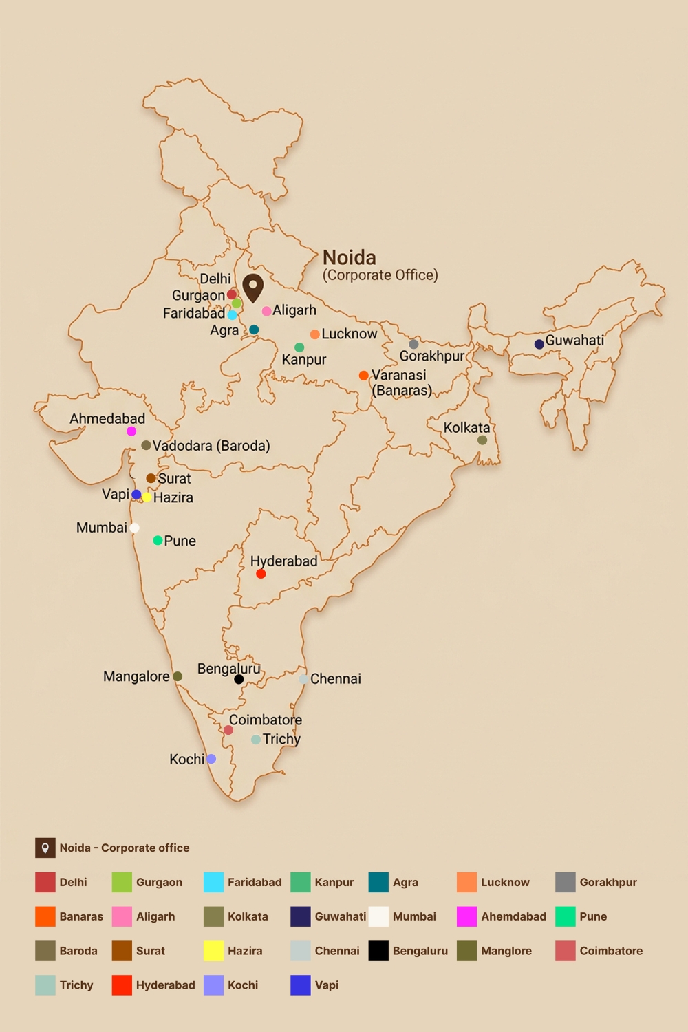 LogiBull Branches Map